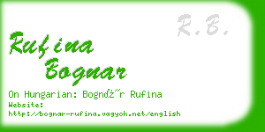 rufina bognar business card